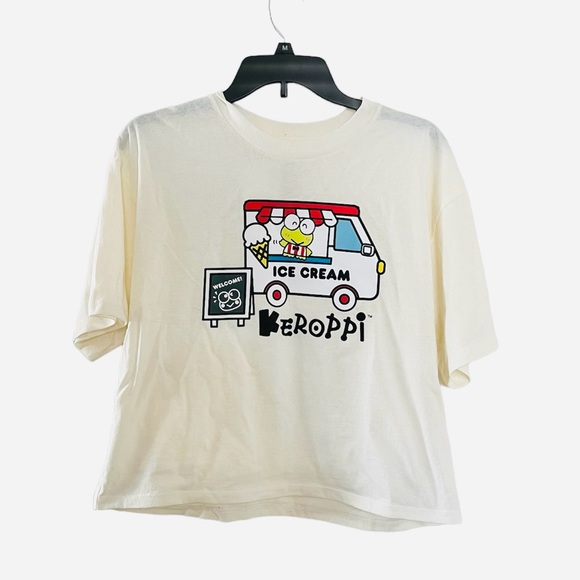 Sanrio Keroppi Ice Cream Truck Graphic Cropped T-Shirt - Picture 1 of 4